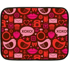 Xoxo! Double Sided Fleece Blanket (mini)  by Nexatart