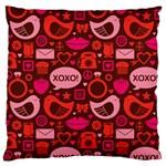 Xoxo! Large Flano Cushion Case (Two Sides) Back