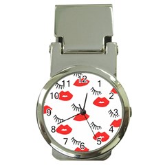 Smooch Pattern Design Money Clip Watches by Nexatart