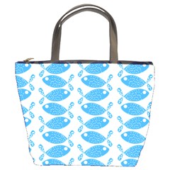 Fish Pattern Background Bucket Bags by Nexatart