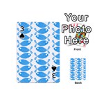 Fish Pattern Background Playing Cards 54 (Mini)  Front - Spade3