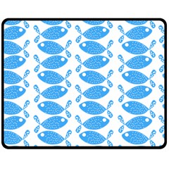 Fish Pattern Background Double Sided Fleece Blanket (medium) 