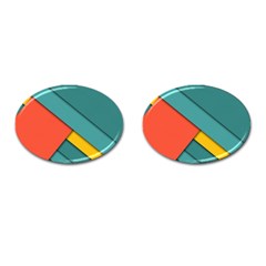 Color Schemes Material Design Wallpaper Cufflinks (oval) by Nexatart