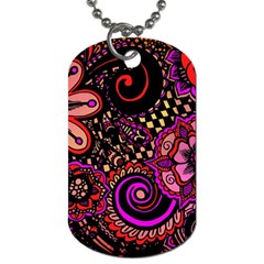 Sunset Floral Dog Tag (Two Sides)