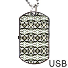 Abstract Camouflage Dog Tag Usb Flash (two Sides) by dflcprints