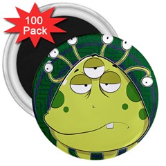 The Most Ugly Alien Ever 3  Magnets (100 Pack) by Catifornia