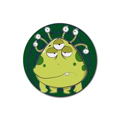 The Most Ugly Alien Ever Rubber Coaster (round)  by Catifornia