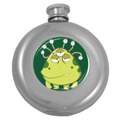 The Most Ugly Alien Ever Round Hip Flask (5 Oz) by Catifornia