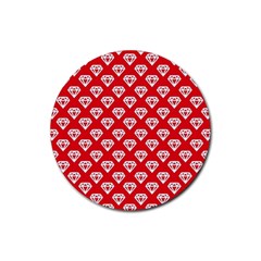 Diamond Pattern Rubber Round Coaster (4 Pack) 