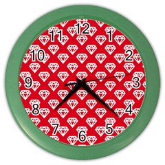 Diamond Pattern Color Wall Clocks