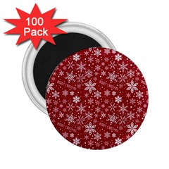 Merry Christmas Pattern 2 25  Magnets (100 Pack)  by Nexatart