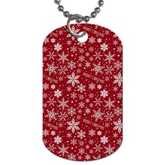 Merry Christmas Pattern Dog Tag (two Sides)