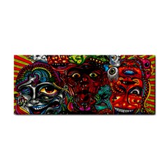 Abstract Psychedelic Face Nightmare Eyes Font Horror Fantasy Artwork Cosmetic Storage Cases by Nexatart