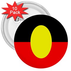 Flag Of Australian Aborigines 3  Buttons (10 Pack)  by Nexatart