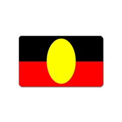 Flag Of Australian Aborigines Magnet (name Card) by Nexatart