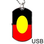 Flag Of Australian Aborigines Dog Tag USB Flash (Two Sides) Back