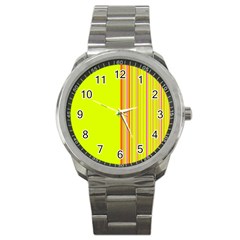 Lines Sport Metal Watch by ValentinaDesign