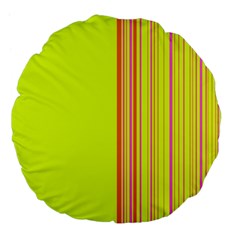 Lines Large 18  Premium Flano Round Cushions by ValentinaDesign