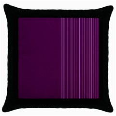 Lines Throw Pillow Case (black) by ValentinaDesign