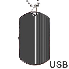 Lines Dog Tag Usb Flash (two Sides) by ValentinaDesign