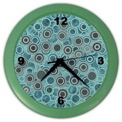 Abstract Aquatic Dream Color Wall Clocks by Ivana