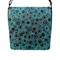 Abstract Aquatic Dream Flap Messenger Bag (l)  by Ivana