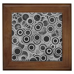 Abstract Grey End Of Day Framed Tiles by Ivana