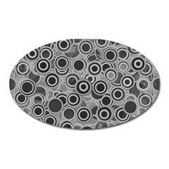 Abstract Grey End Of Day Oval Magnet