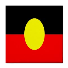 Flag Of Australian Aborigines Tile Coasters by Nexatart