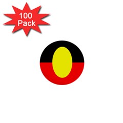 Flag Of Australian Aborigines 1  Mini Buttons (100 Pack)  by Nexatart