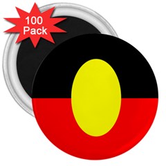 Flag Of Australian Aborigines 3  Magnets (100 Pack) by Nexatart