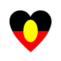 Flag Of Australian Aborigines Heart Magnet by Nexatart
