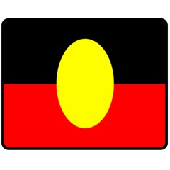 Flag Of Australian Aborigines Double Sided Fleece Blanket (medium) 