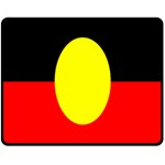 Flag Of Australian Aborigines Double Sided Fleece Blanket (Medium)  58.8 x47.4  Blanket Front