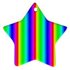 Rainbow Gradient Star Ornament (two Sides) by Nexatart