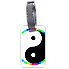 Rainbow Around Yinyang Luggage Tags (one Side)  by Nexatart