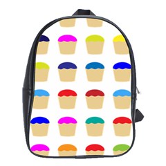 Colorful Cupcakes Pattern School Bags (xl)  by Nexatart