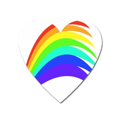 Rainbow Heart Magnet