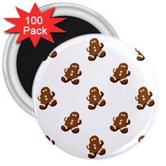 Gingerbread Seamless Pattern 3  Magnets (100 Pack) by Nexatart