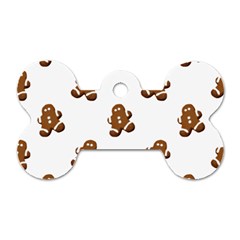 Gingerbread Seamless Pattern Dog Tag Bone (two Sides) by Nexatart
