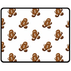 Gingerbread Seamless Pattern Double Sided Fleece Blanket (medium) 
