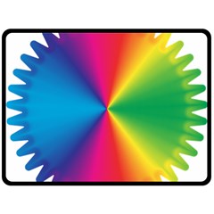 Rainbow Seal Re Imagined Fleece Blanket (large)  by Nexatart