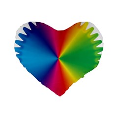 Rainbow Seal Re Imagined Standard 16  Premium Heart Shape Cushions by Nexatart