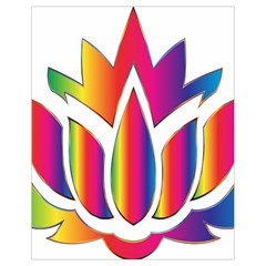 Rainbow Lotus Flower Silhouette Drawstring Bag (small) by Nexatart