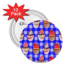 Cake Pattern 2 25  Buttons (10 Pack)  by Nexatart