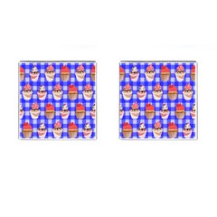 Cake Pattern Cufflinks (square)