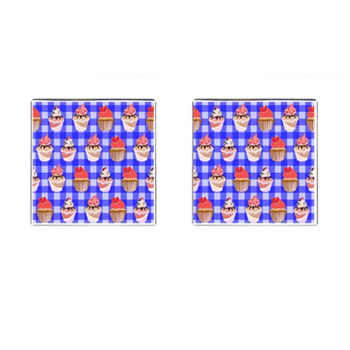 Cake Pattern Cufflinks (Square)