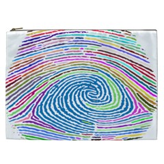 Prismatic Fingerprint Cosmetic Bag (xxl)  by Nexatart