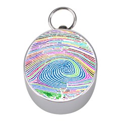 Prismatic Fingerprint Mini Silver Compasses by Nexatart