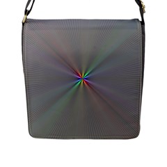 Square Rainbow Flap Messenger Bag (l)  by Nexatart